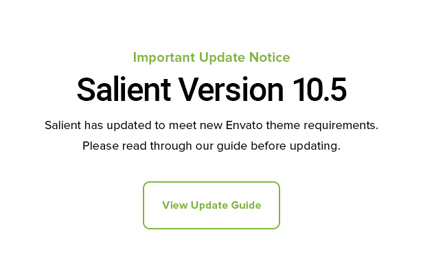important salient update notice