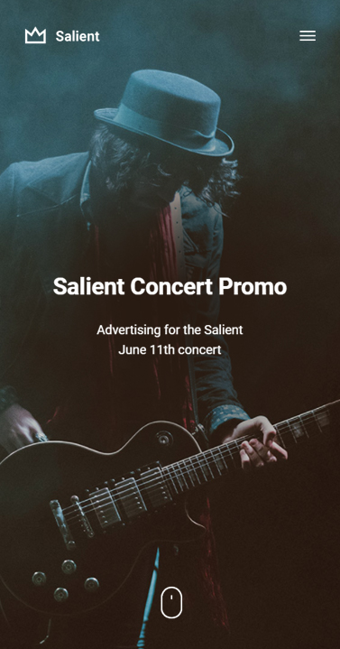 Personal portfolio WordPress theme mobile responsive view