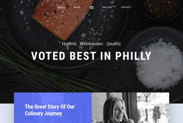 Restaurant WordPress theme voted best of 2023 landing page