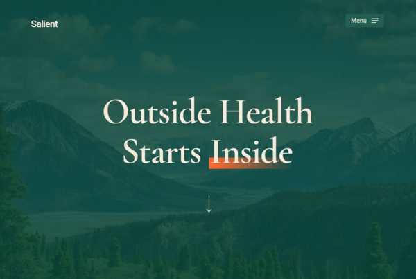 Wellness WordPress theme with attention grabbing hero section