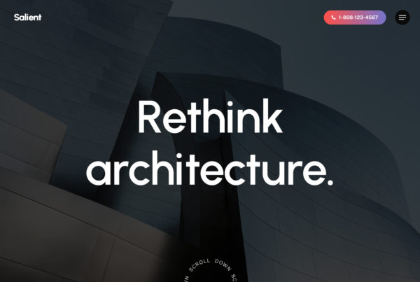 Architect WordPress theme with minimal design