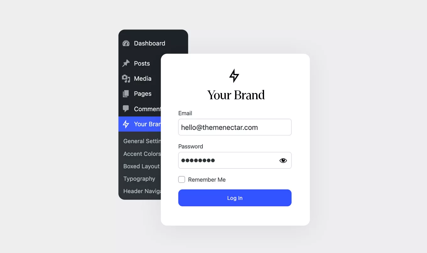 wordpress custom branding salient