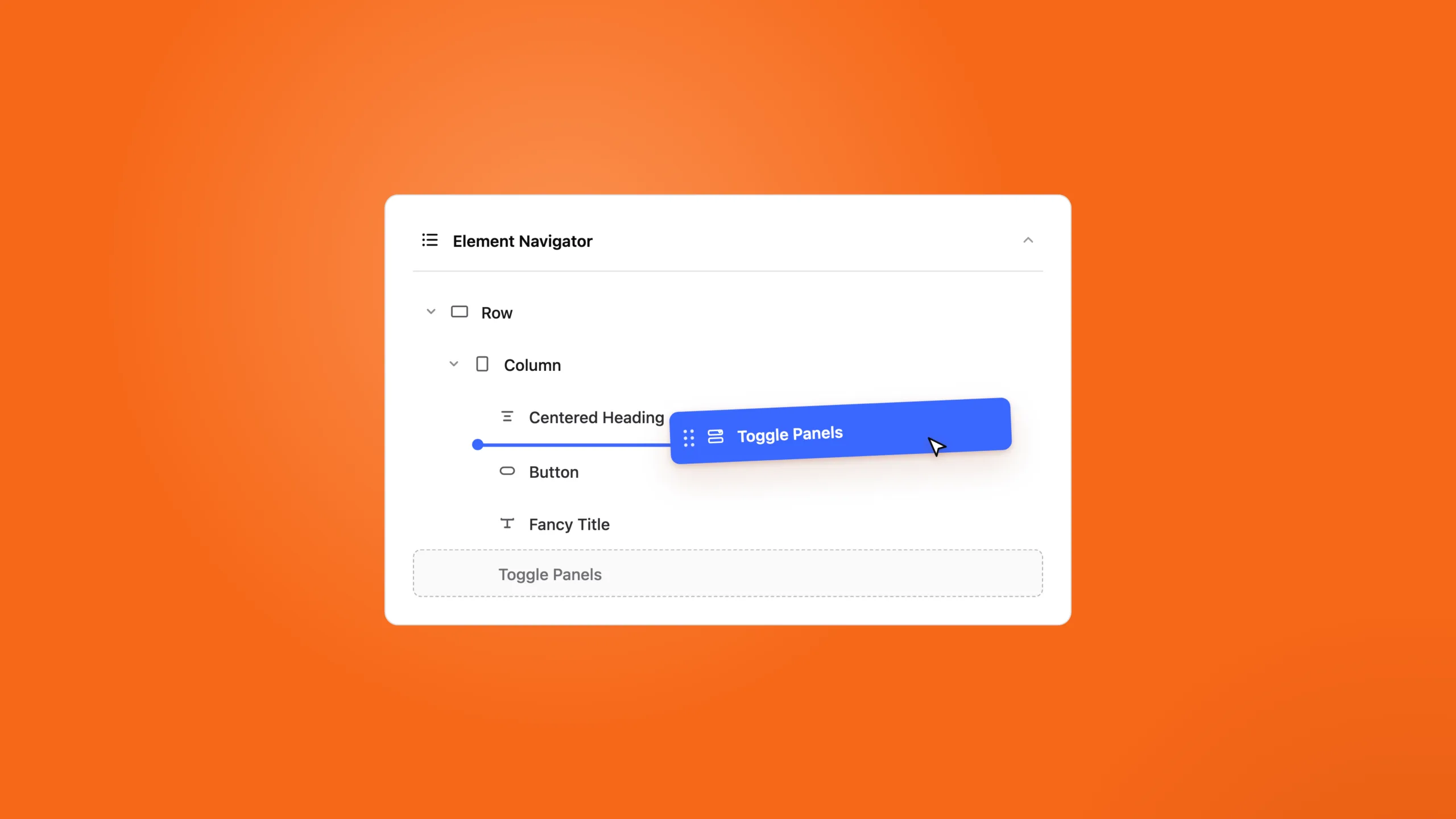 Drag reordering in the Salient WPBakery Element Navigator